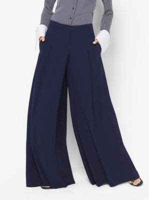 Wool Serge Palazzo Trousers 